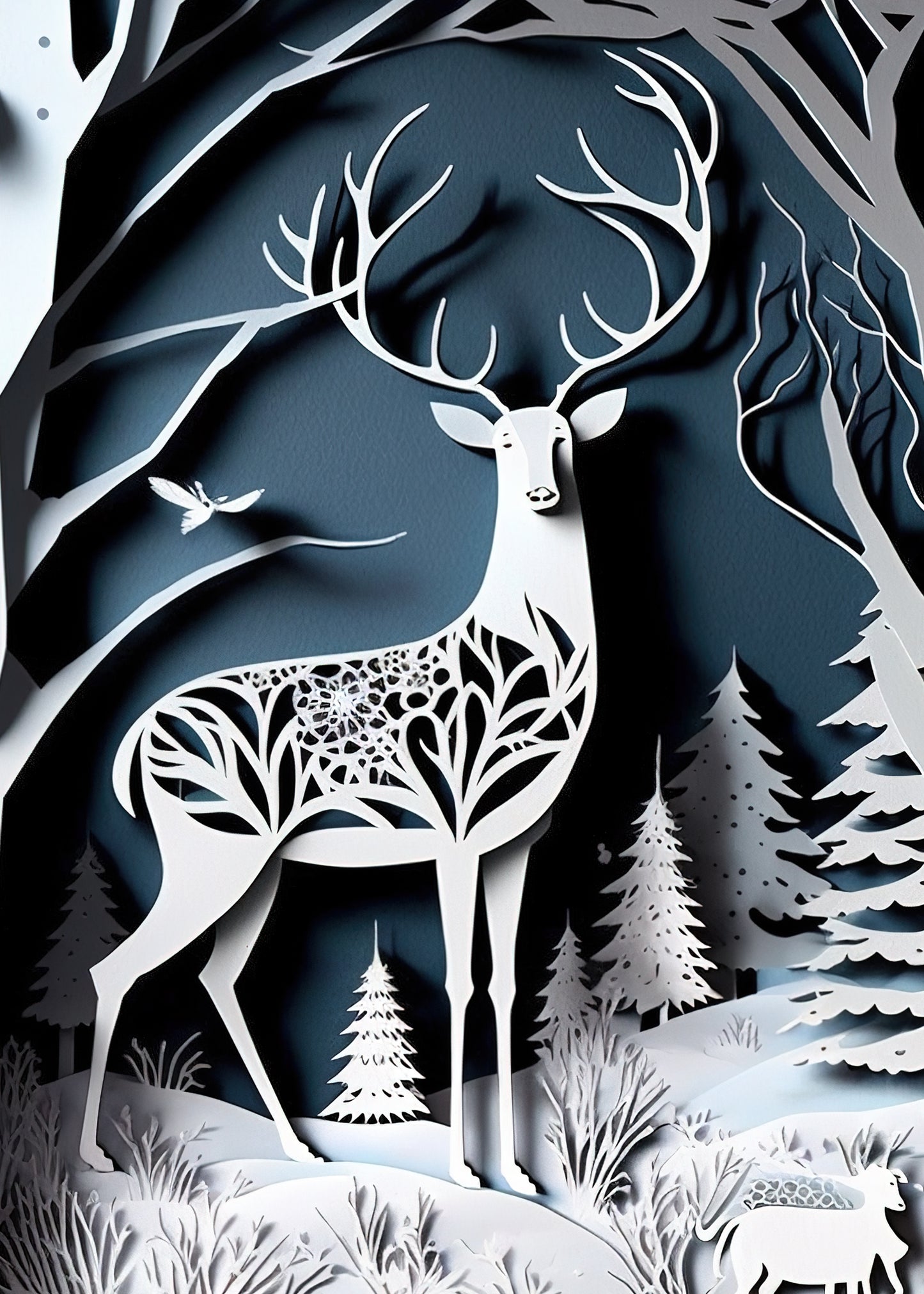 Paper Cut Christmas Card #1