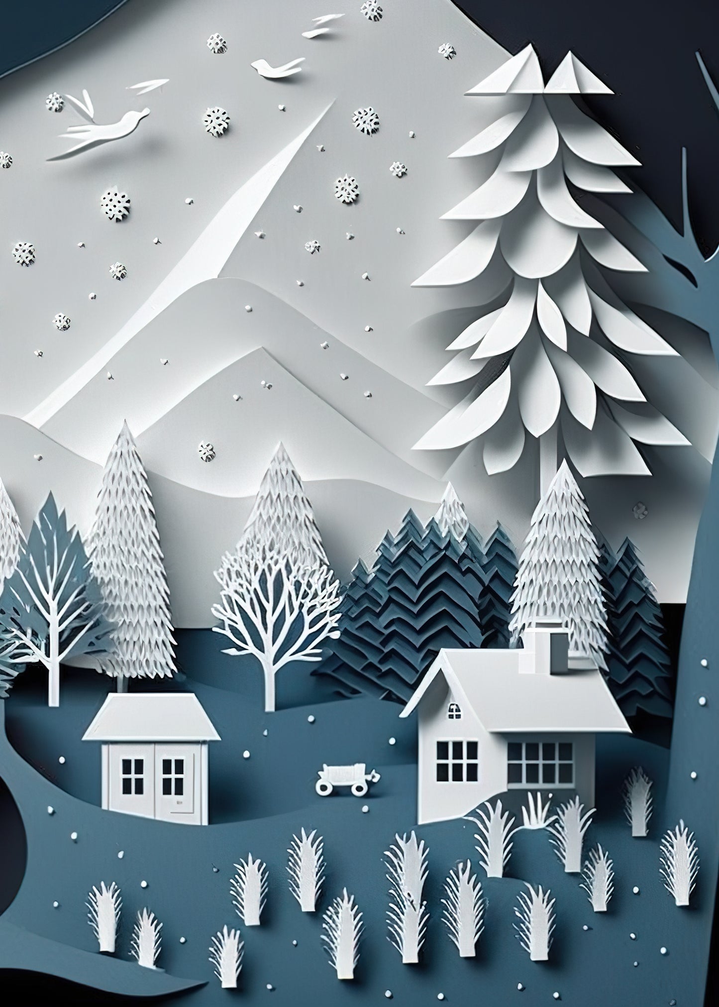 Paper cut Christmas Card # 3