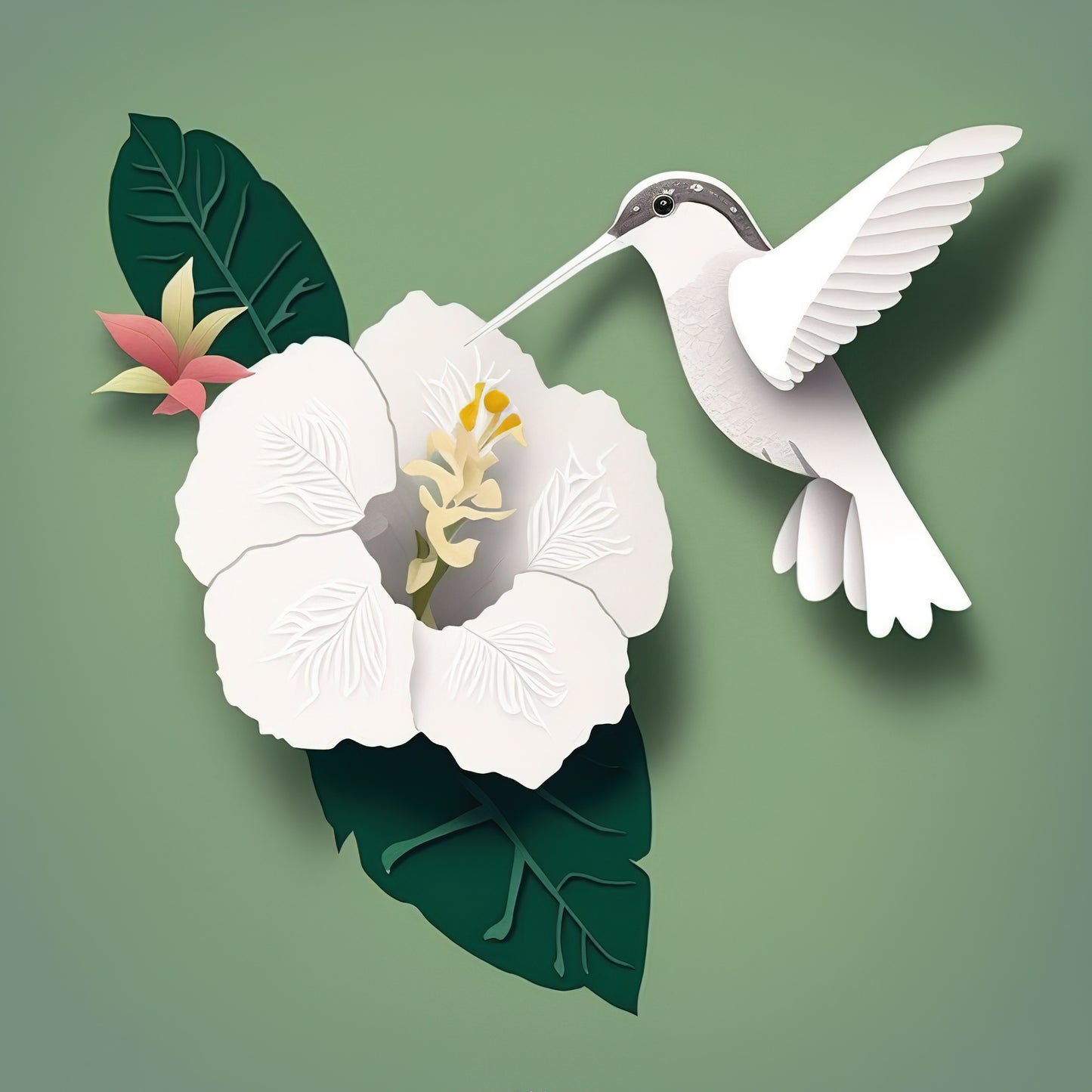 Humming Bird - Paper Cut Design