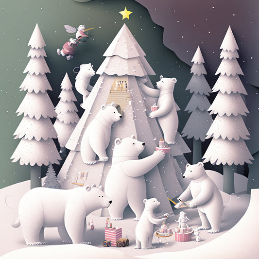 Christmas card - Polar Bears